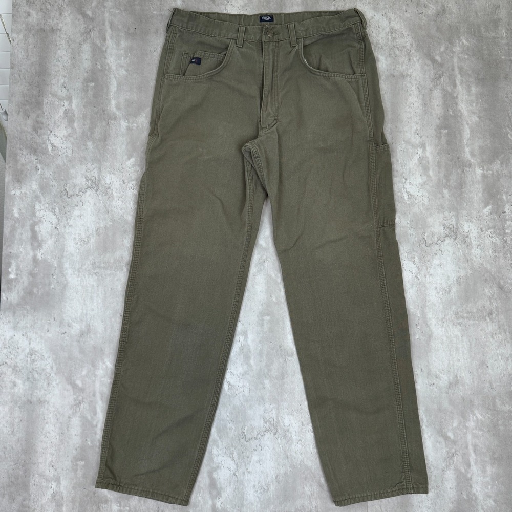 Tyndale FR Pants Mens 33x32 Green Chino CAT FRMC Utility HRC 2112 ARC CAL